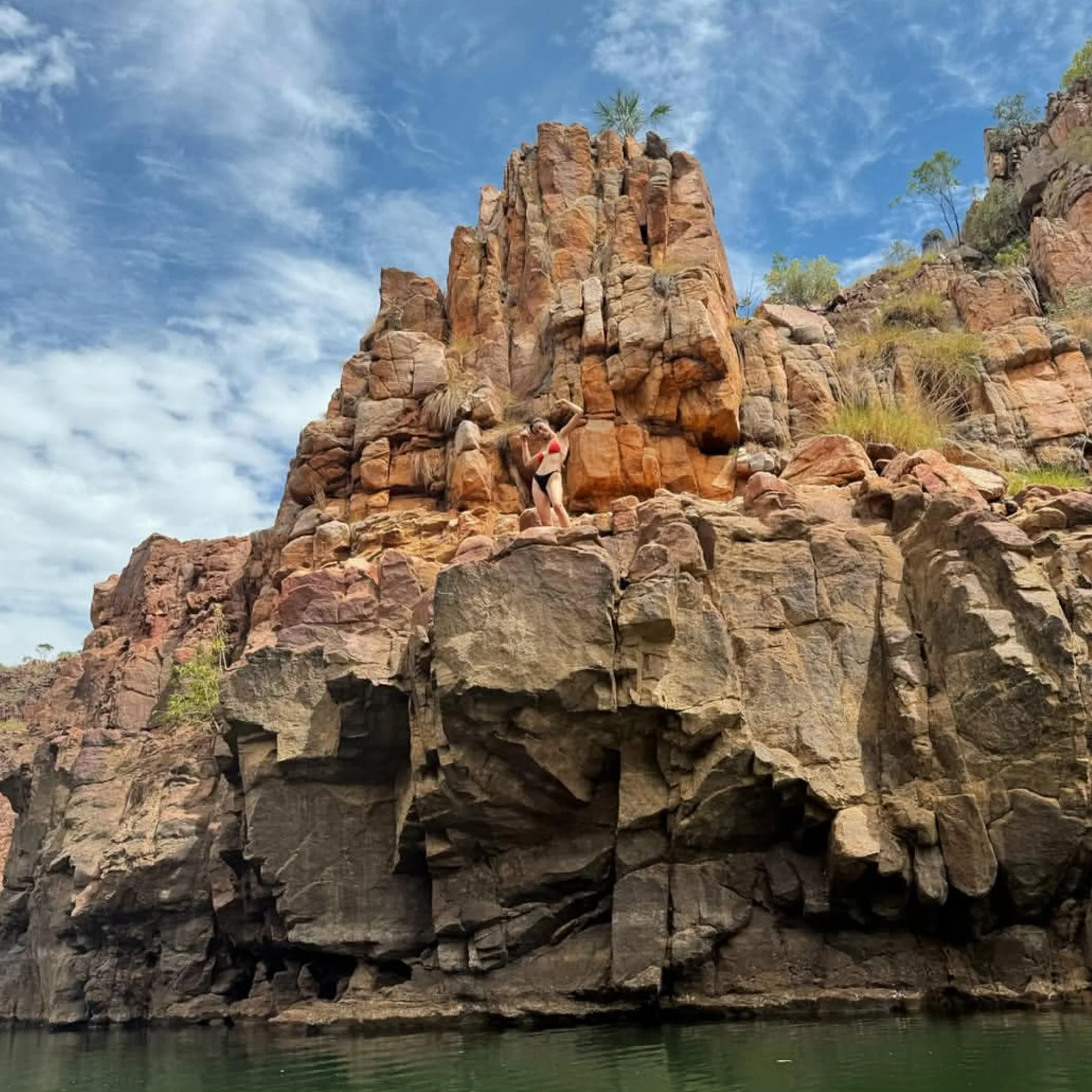 nitmiluk national park rock formation with water