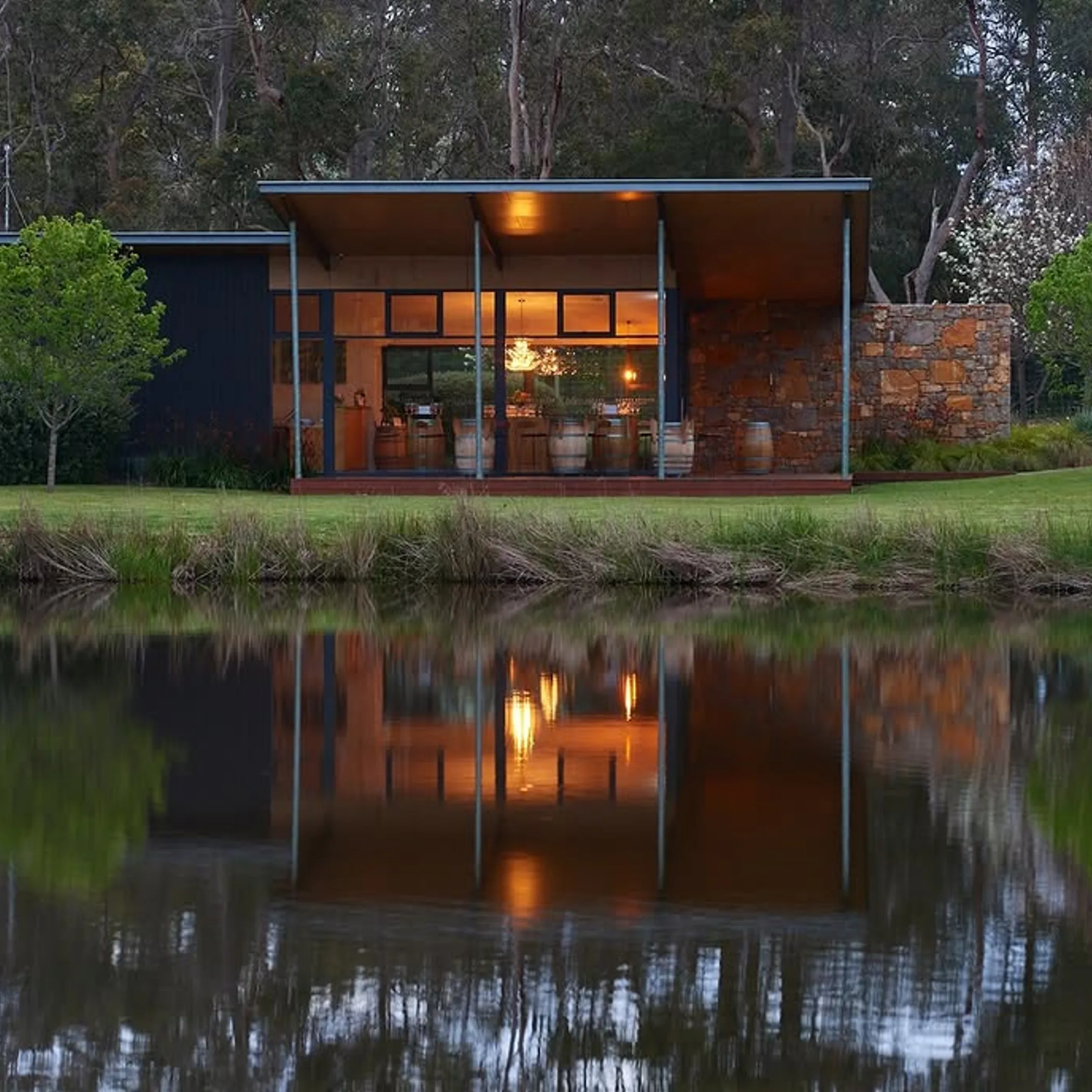 polished winery property and grounds