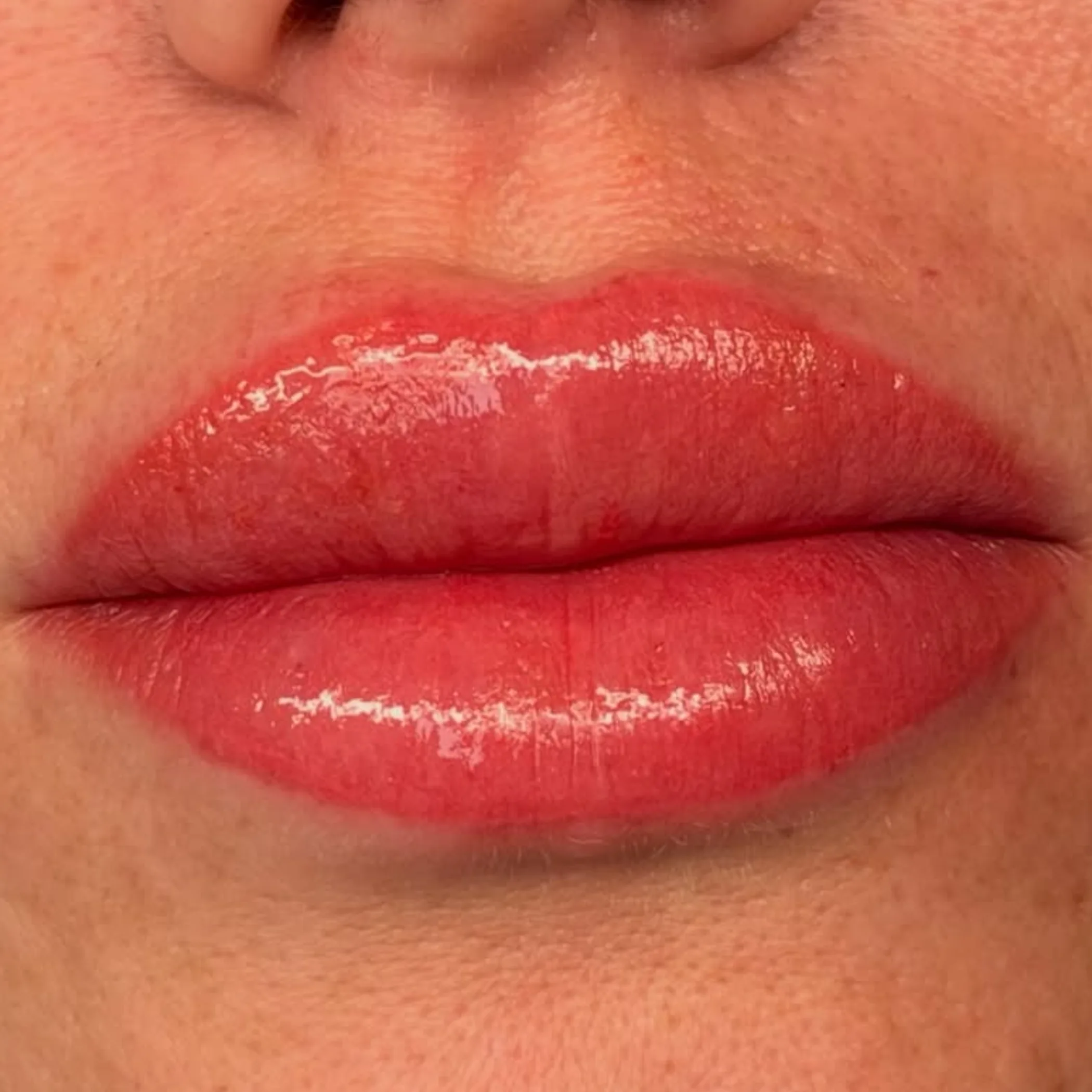 natural lip blush tattoo lips