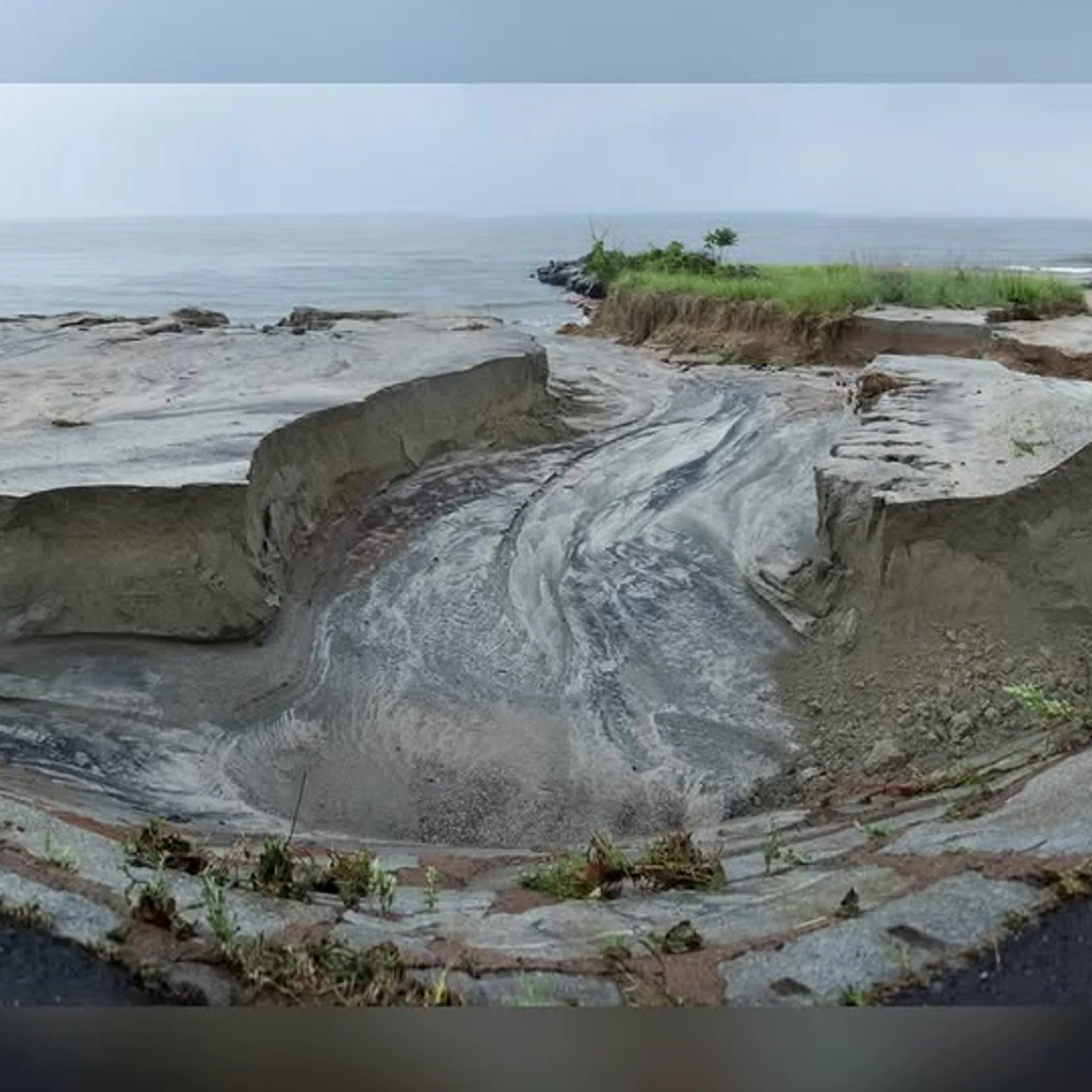severe beach and cliff erosion