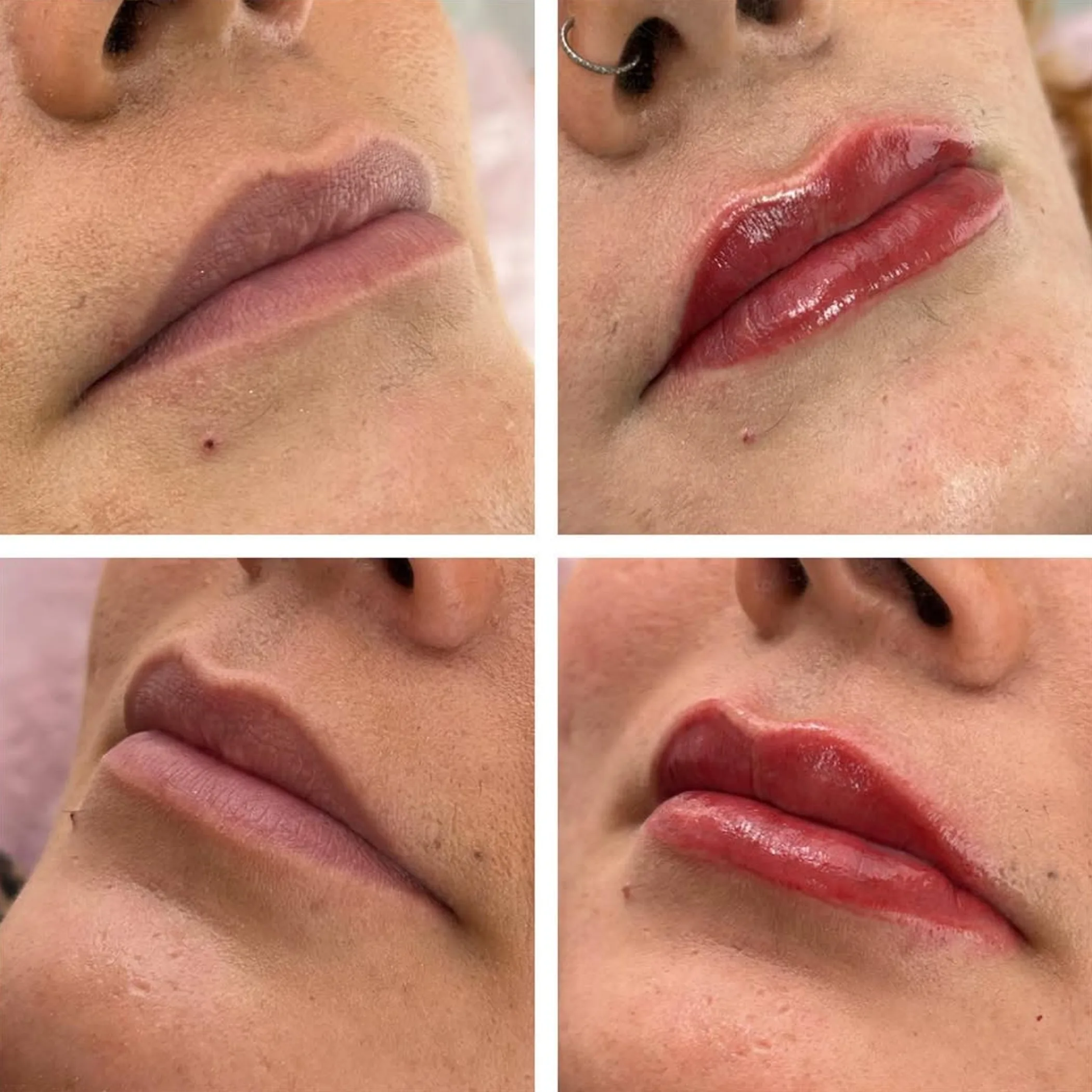lip blush tattoo results photos
