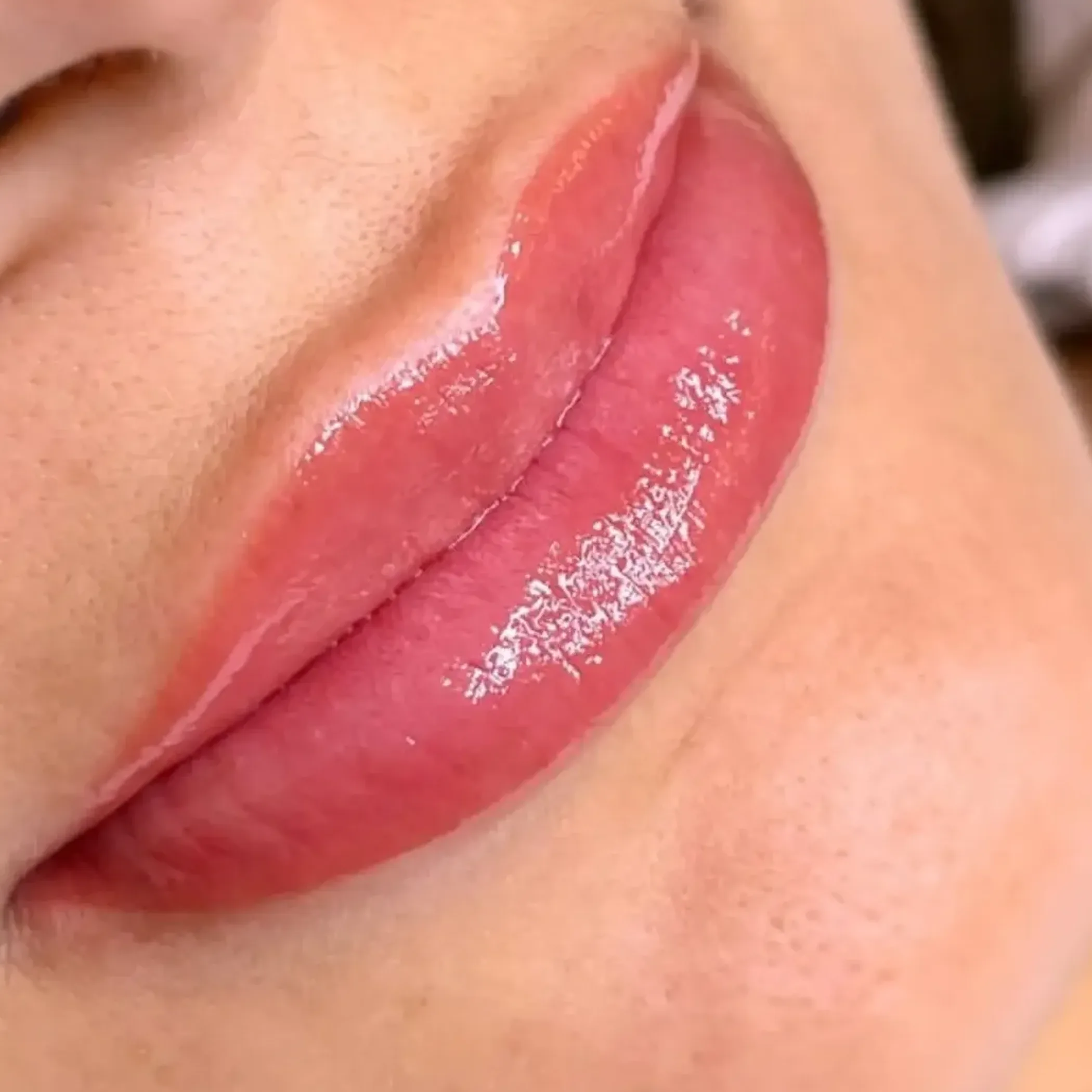 natural lip blush tattooed lips