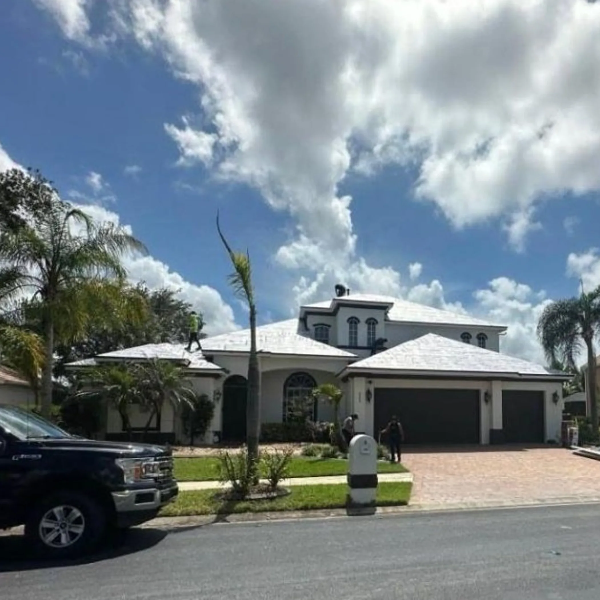 residential roof in clear daylight