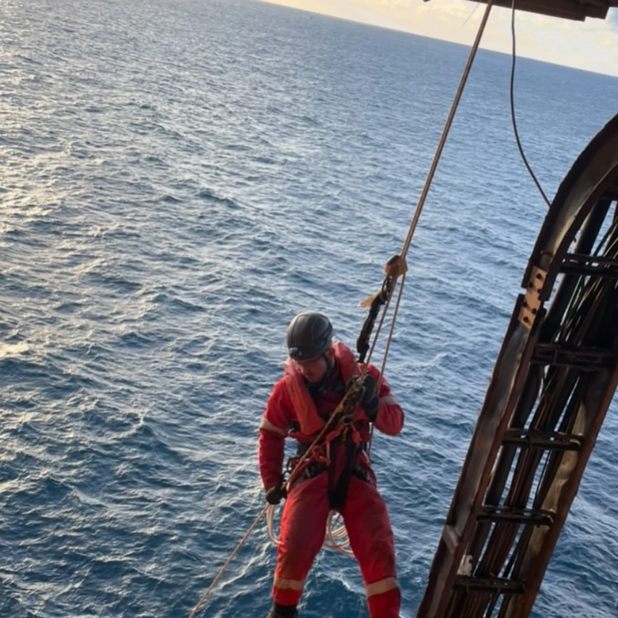 rope-access work on elevated structure